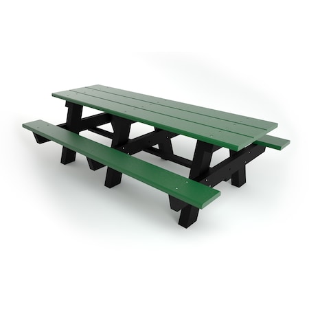 FROG FURNISHINGS Green 8' A-Frame Table with Black Frame PB APIC8GRE